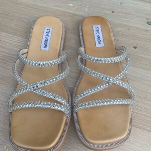 Steve Madden Gold and Silver Strappy Sandals